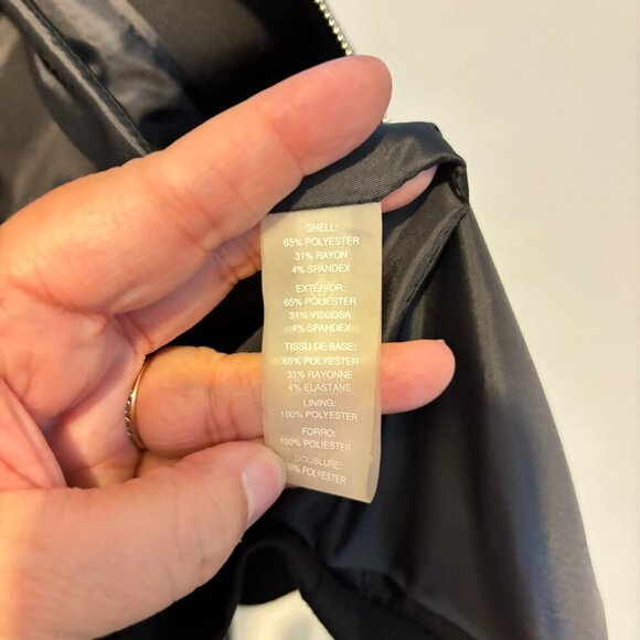 Karl Lagerfeld Zip Front Cropped Black Blazer - Picture 9 of 10